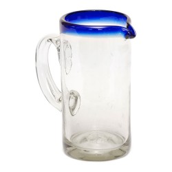Karaffe aus mundgeblasenes Glas Filo Azul