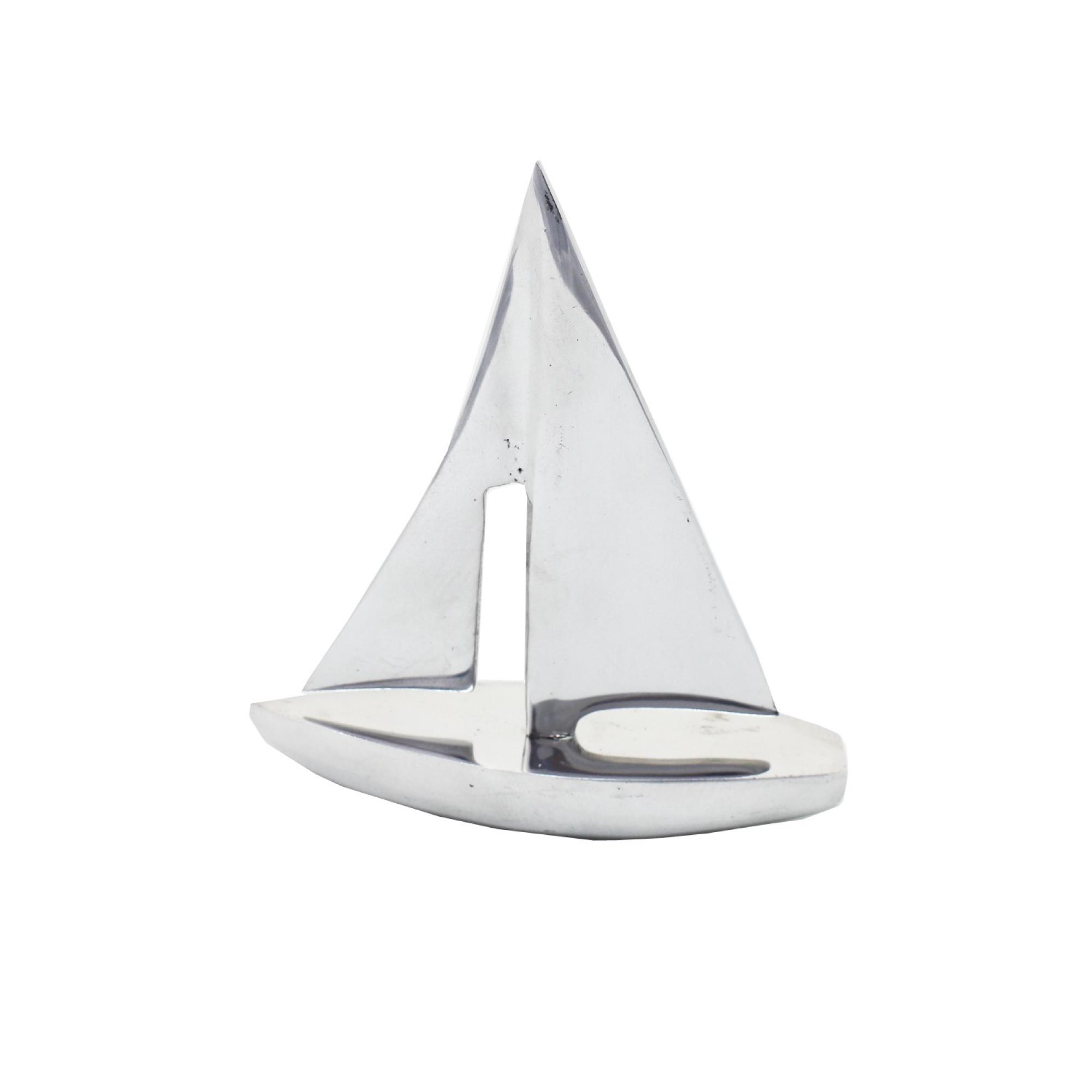 Deko-Figur Segelboot aus Zinn