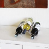 Weinflaschenhalter aus Zinn für 3 Weinflaschen