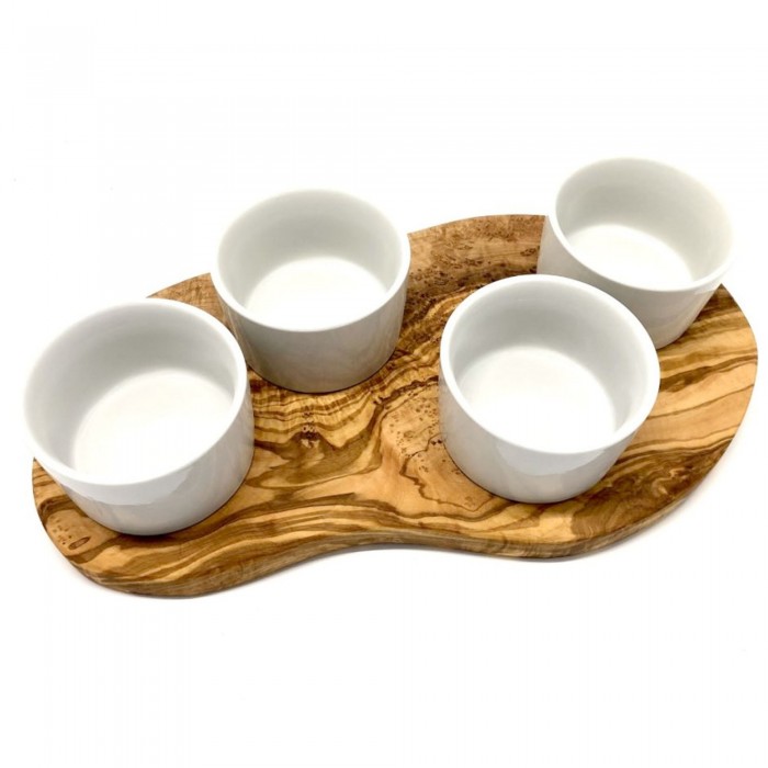 Dipschalen 4er Set Porzellan & Holz kaufen