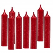 Kerzen 8er Set Tafelkerze 2x12cm rot