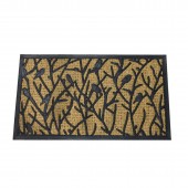 Fußmatte aus Kokosfaser Motiv Vögel, handgemacht