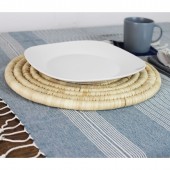 Tischset Amua aus Palmblatt rund, handgemacht