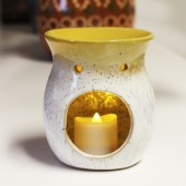 Duftlampe Abstract gelb aus Keramik