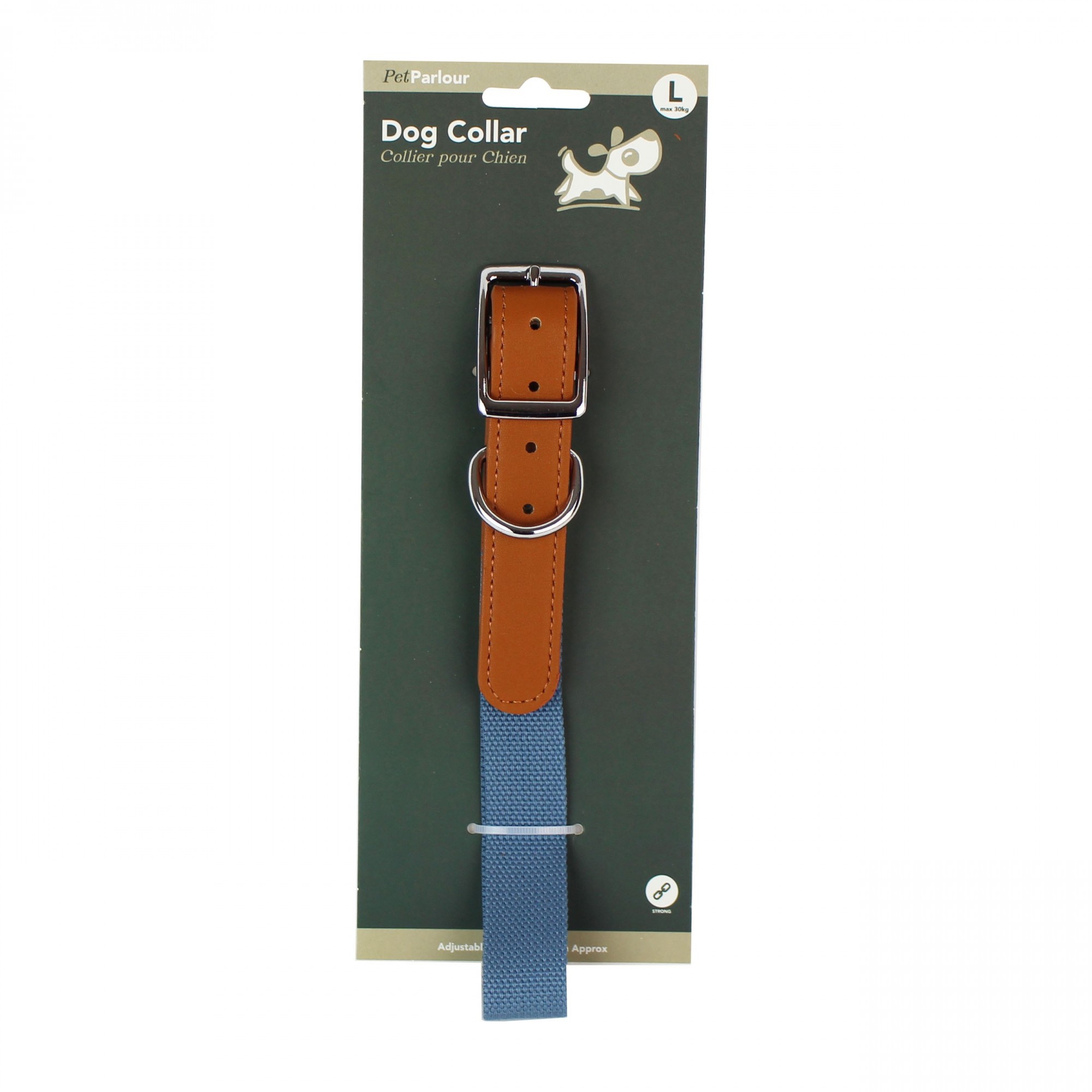 Hundehalsband Deluxe Blau L