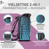 Fahrradtasche/Rucksack 2in1 Avestruz