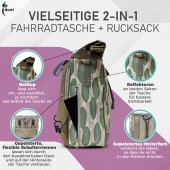 Fahrradtasche/Rucksack 2in1 Retro Banana