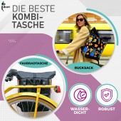 Kombi Fahrradtasche/Rucksack Floral