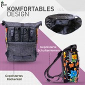 Kombi Fahrradtasche/Rucksack Floral