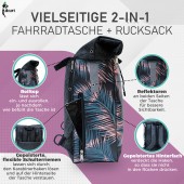 Fahrradtasche/Rucksack 2in1 Retro Palma