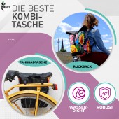 Fahrradtasche/Rucksack 2in1 Tehuana schwarz