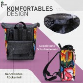 Fahrradtasche/Rucksack 2in1 Tehuana schwarz