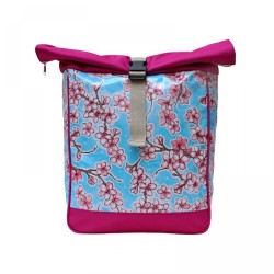 Kombi Fahrradtasche/Rucksack Hanami hellblau