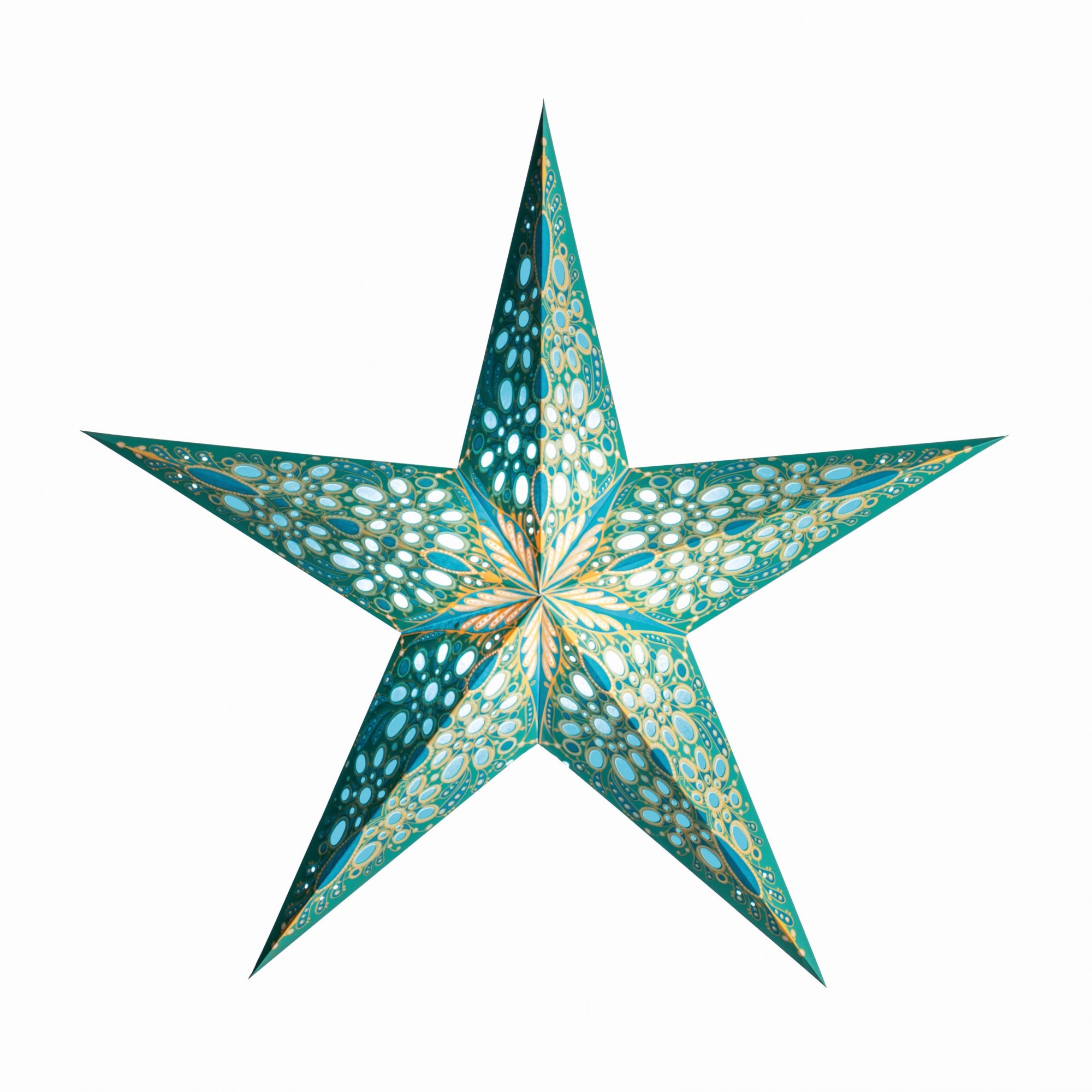 Papierstern starlightz festival SMALL turquoise