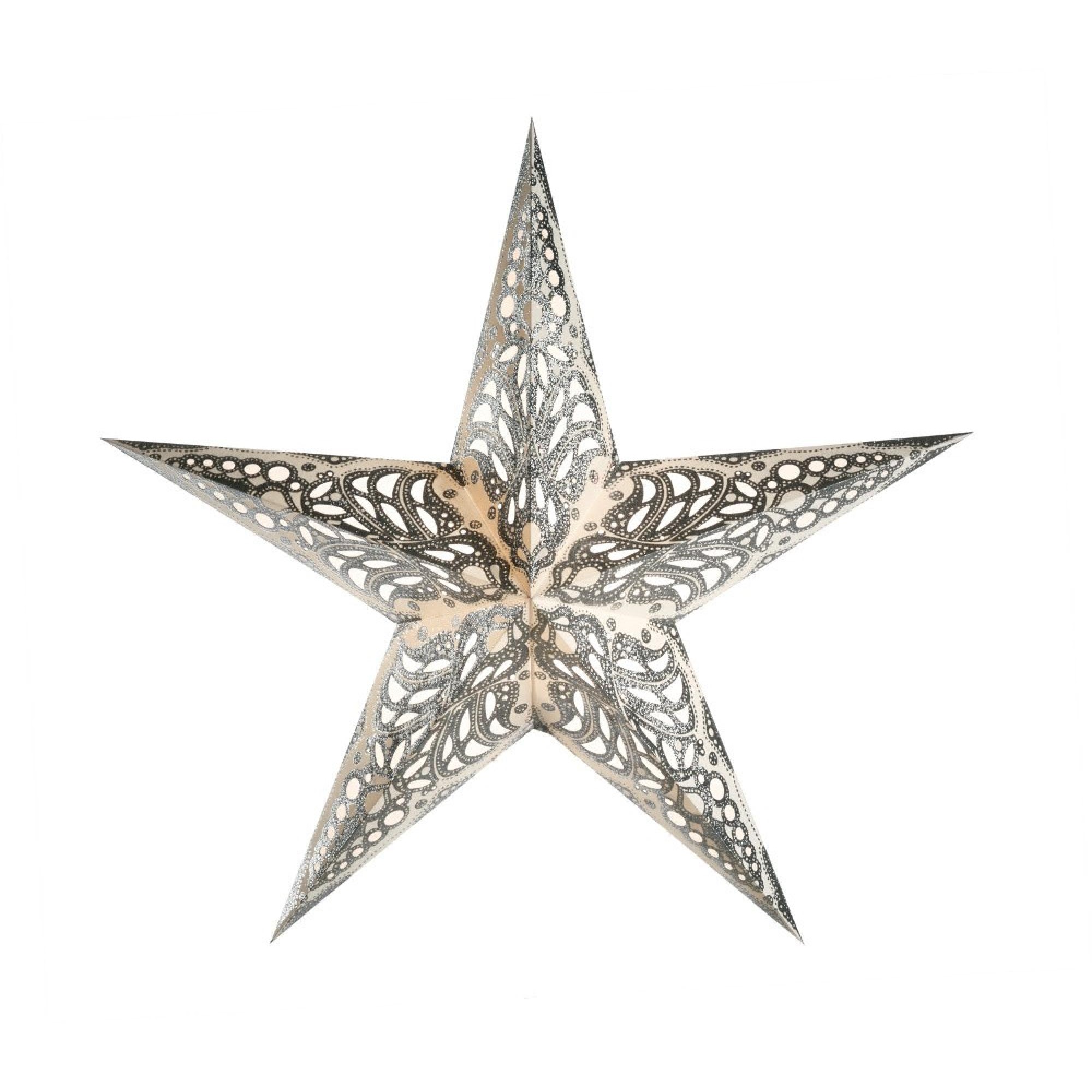 Papierstern starlightz geeta m silver