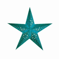 Papierstern starlightz mono m turquoise