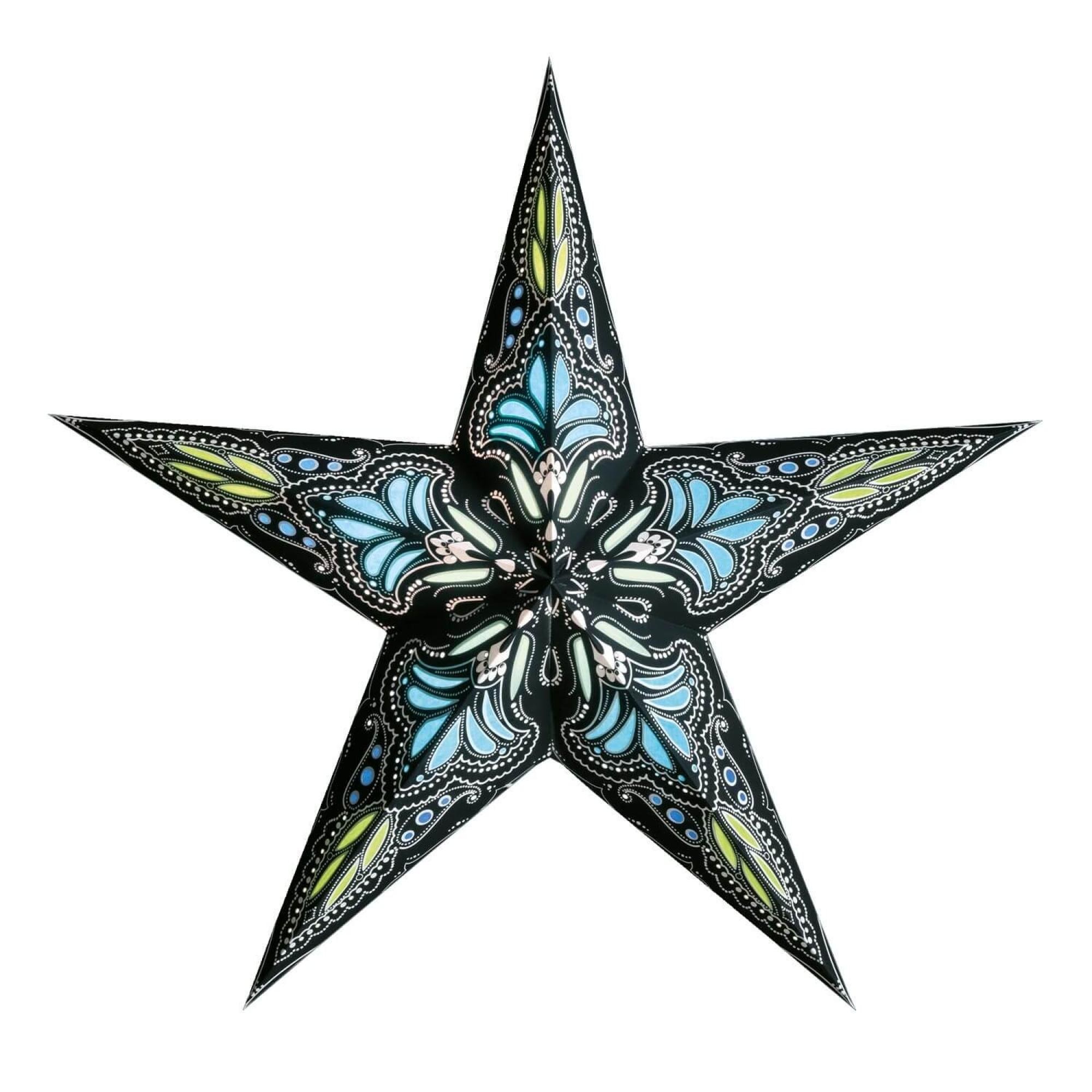 Papierstern starlightz jaipur m black/turquoise