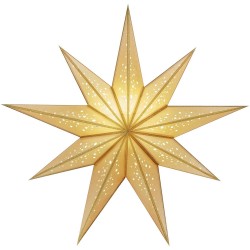 Papierstern starlightz bianco m gold/gold glitter