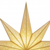 Papierstern starlightz bianco m gold/gold glitter