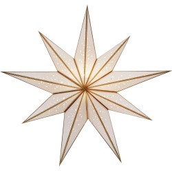 Papierstern starlightz bianco m white/gold glitter
