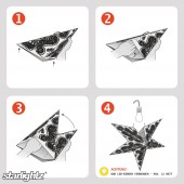 Papierstern starlightz bianco m silver/silver glit