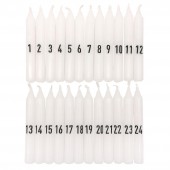 Papierstern Baumkerzen Set, weiß/anthrazit 1-24 1,3 cm x 10 cm