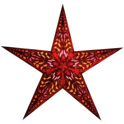 Papierstern starlightz mercury red