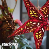 Papierstern starlightz mercury red