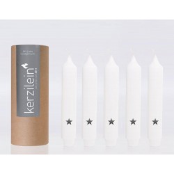 Stabkerzen Set, weiß/anthrazit Stern