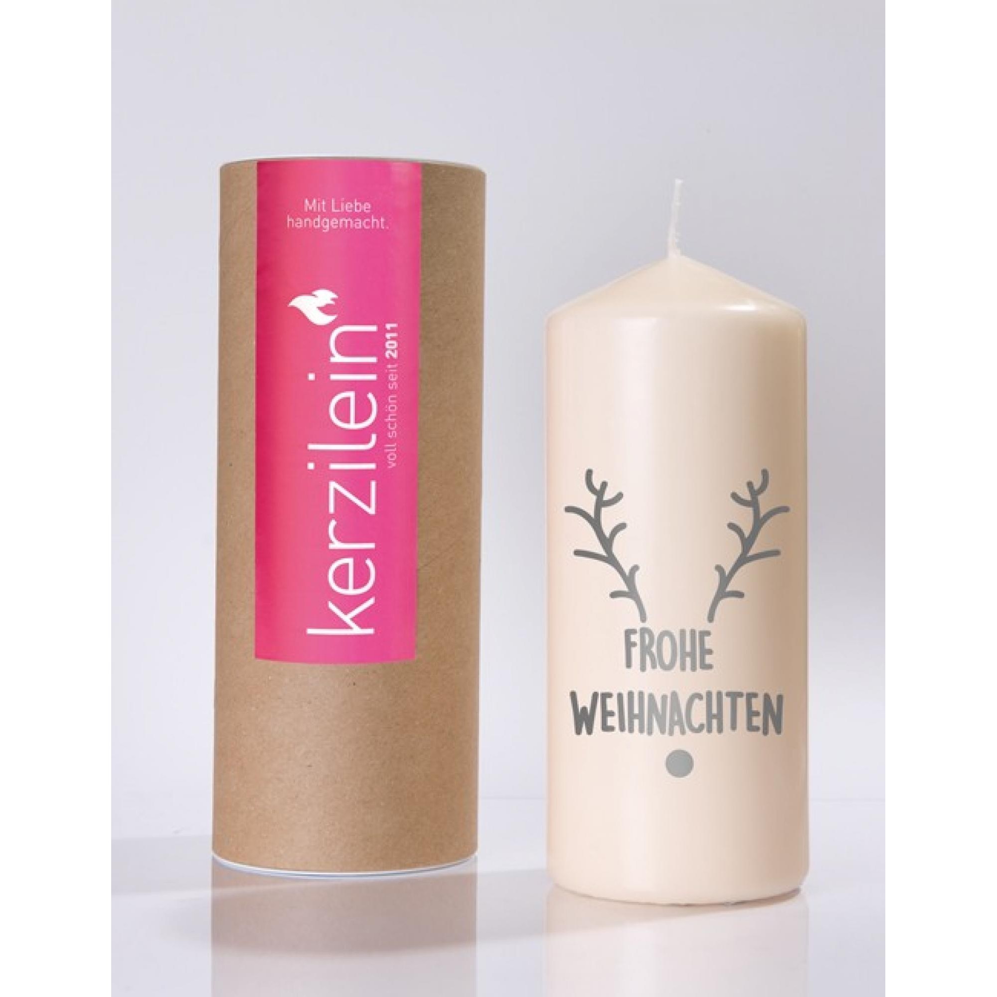 Flamme, grau FROHE WEIHNACHTEN RENTIER