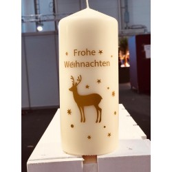 Flamme, gold Frohe Weihnachten Hirsch
