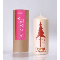 Flamme, rot BAUM MIT STERNEN
