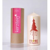 Flamme, rot BAUM MIT STERNEN
