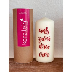 Flamme, dunkelrot EINS,ZWEI,DREI,VIER