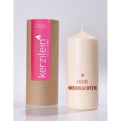 Flamme, dunkelrot FROHE WEIHNACHTEN