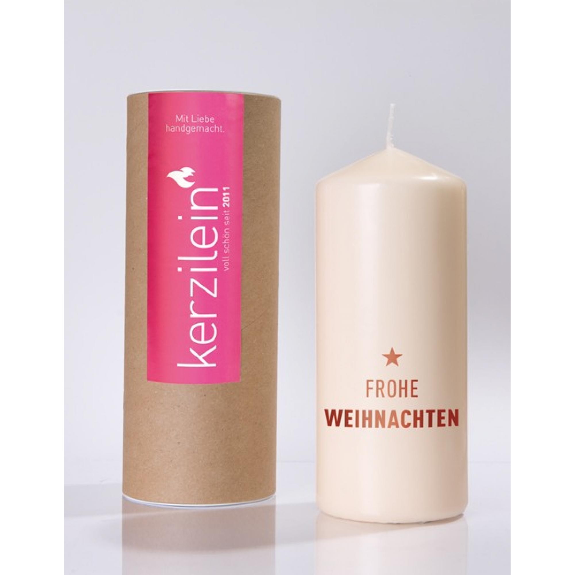 Flamme, dunkelrot FROHE WEIHNACHTEN