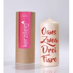 Flamme, dunkelrot OANS ZWOA DREI FIARE
