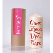 Flamme, dunkelrot OANS ZWOA DREI FIARE