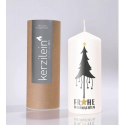 Flamme, weiß/anthrazit BAUM MIT STERNEN