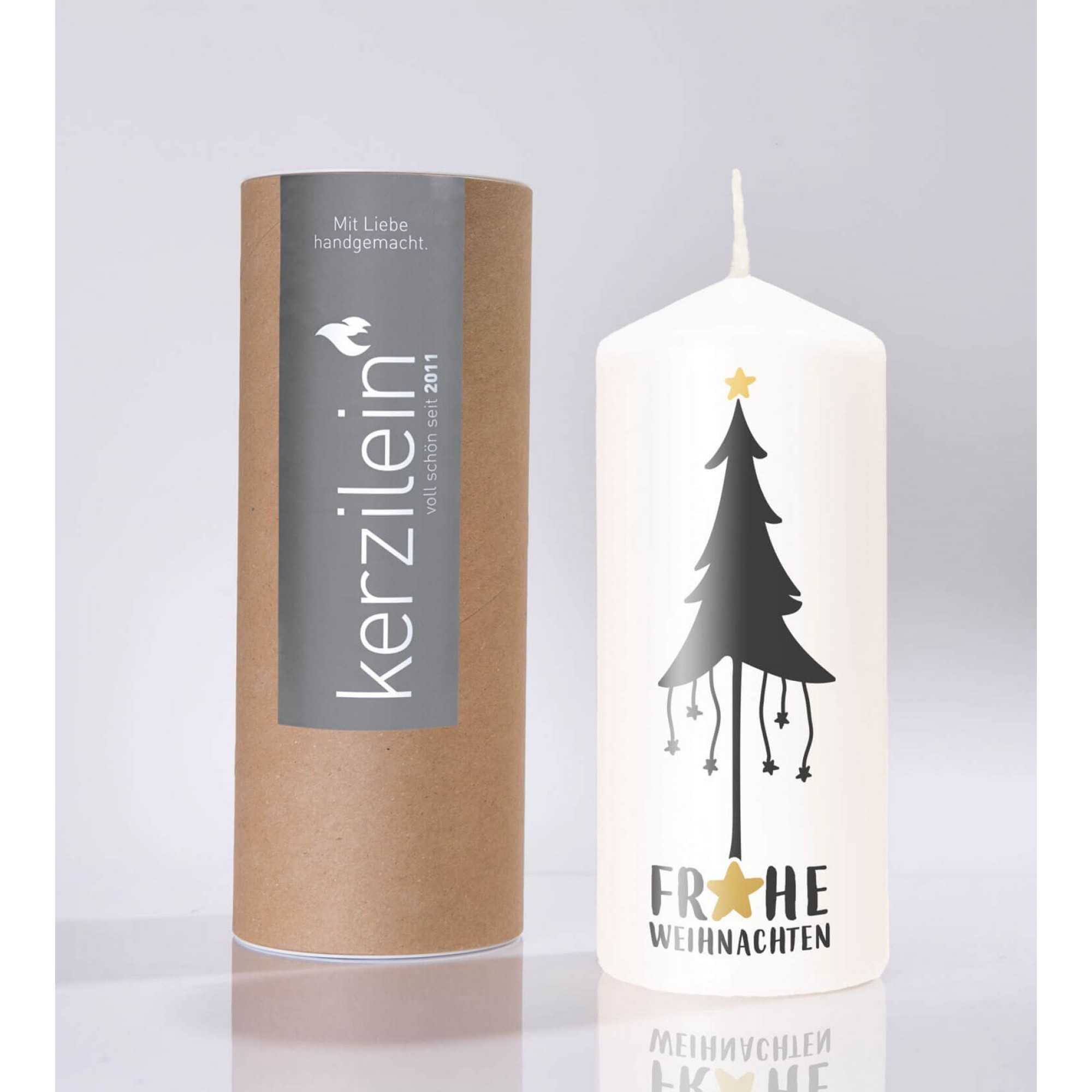 Flamme, weiß/anthrazit BAUM MIT STERNEN