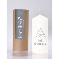 Flamme, weiß/anthrazit Baum mit Herz