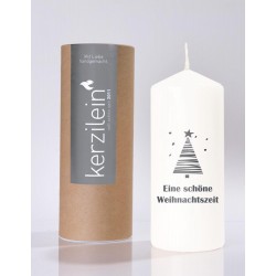 Flamme, weiß/anthrazit Eine schöne Weihnachtszeit Baum