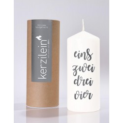Flamme, weiß/anthrazit EINS,ZWEI,DREI,VIER