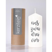 Flamme, weiß/anthrazit EINS,ZWEI,DREI,VIER