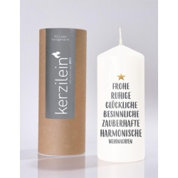 Flamme, weiß/anthrazit Frohe, Ruhige,Glöckliche Weihnachten
