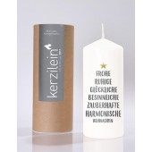 Flamme, weiß/anthrazit Frohe, Ruhige,Glöckliche Weihnachten