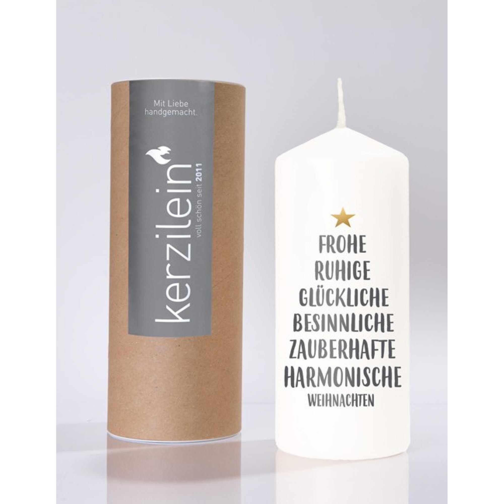 Flamme, weiß/anthrazit Frohe, Ruhige,Glöckliche Weihnachten
