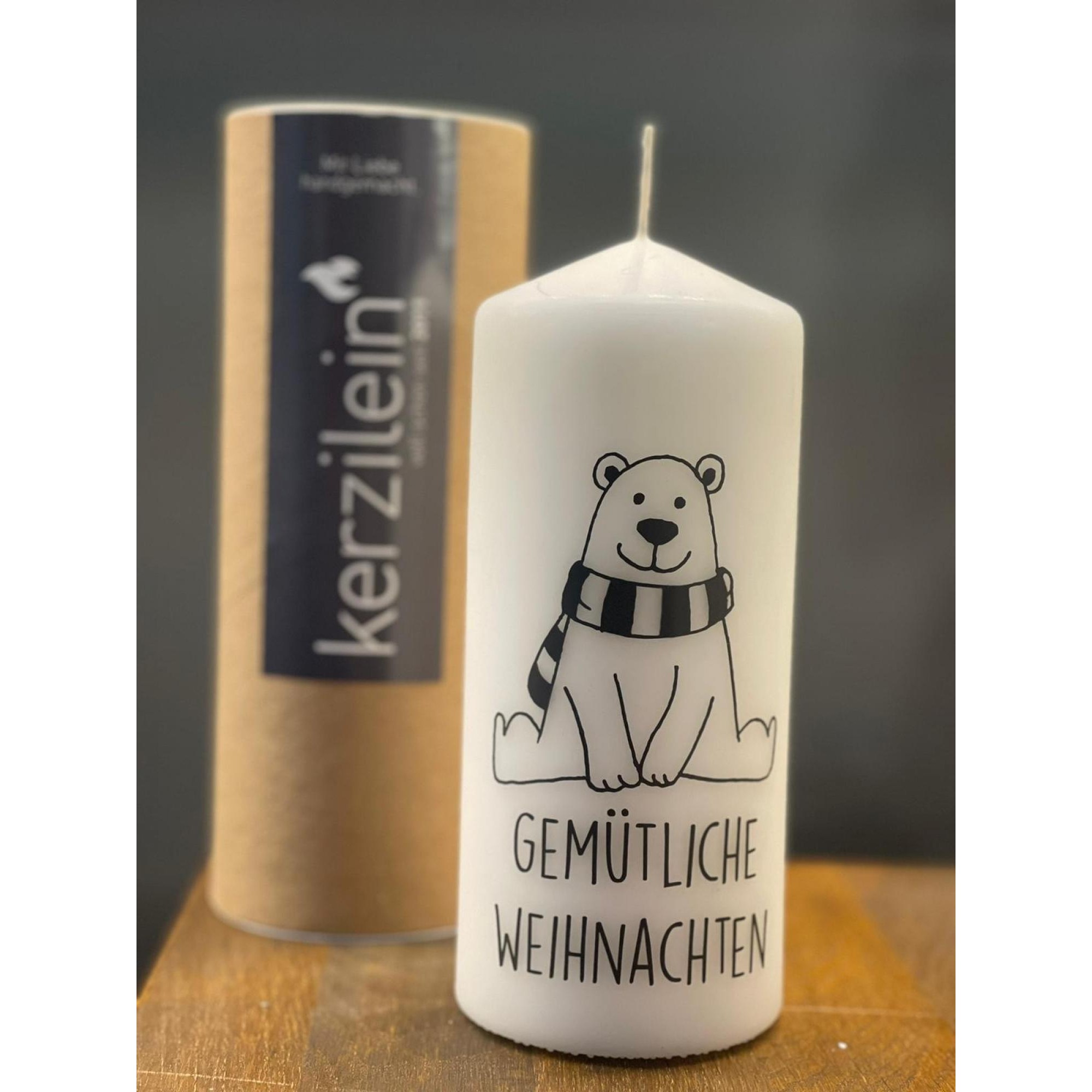 Flamme, weiß/anthrazit gemütliche Weihnachten B