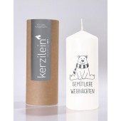 Flamme, weiß/anthrazit gemütliche Weihnachten B