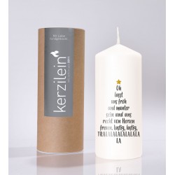 Flamme, weiß/anthrazit Oh lasst uns froh und munter sein